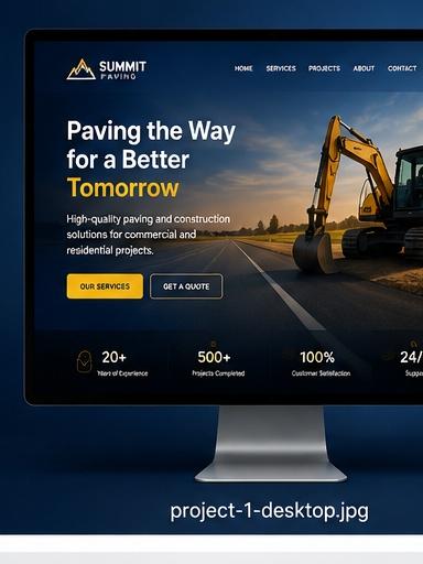 Construction Services Website desktop preview