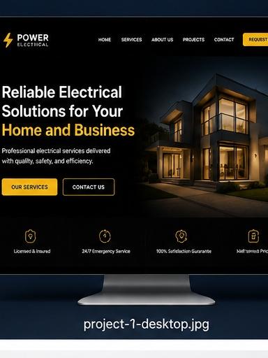 Electrical Contractor Website desktop preview